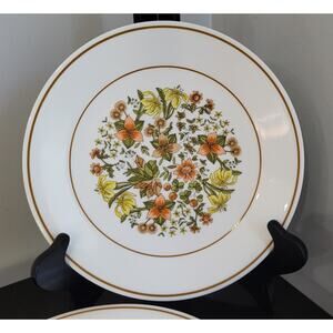 Corelle Indian Summer (Set of 5) 8 1/2" Luncheon Plates Autumn Color Flowers